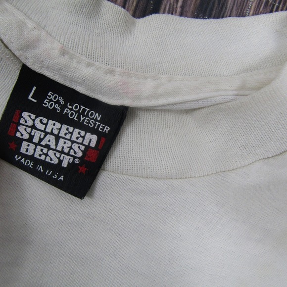 Vintage Screen Stars Best Open The Door Shirt Mens Large White NY Dietetic 1992 - Picture 2 of 6